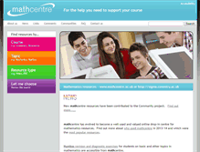 Tablet Screenshot of mathcentre.ac.uk